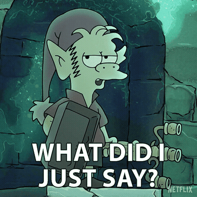 A Cartoon Character Says What Did I Just Say Netflix GIF