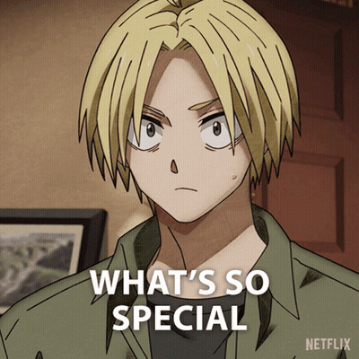 A Cartoon Character Says " What 'S So Special " In A Netflix Advertisement GIF
