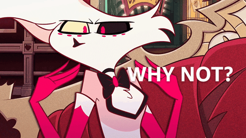A Cartoon Character Says Why Not In Front Of Him GIF
