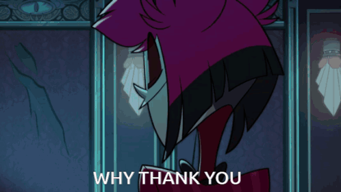 A Cartoon Character Says Why Thank You GIF