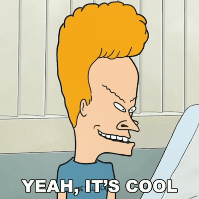 A Cartoon Character Says " Yeah It 'S Cool " While Smiling GIF