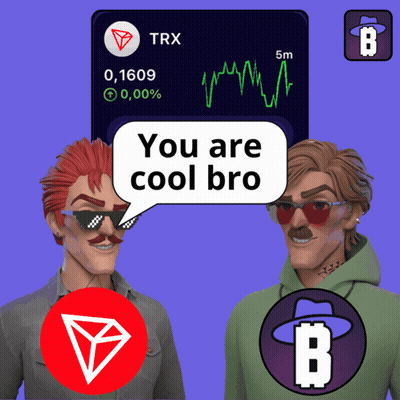 A Cartoon Character Says You Are Cool Bro In Front Of A Trx Chart GIF