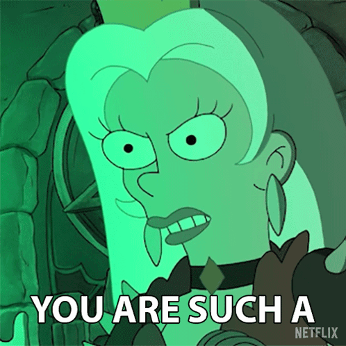 A Cartoon Character Says You Are Such A Netflix Logo GIF