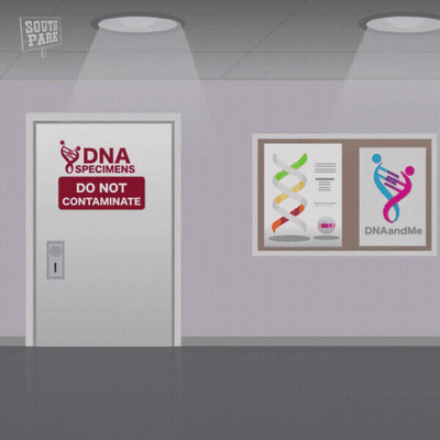 A Cartoon Character Standing In Front Of A Door That Says Do Not Contaminate GIF