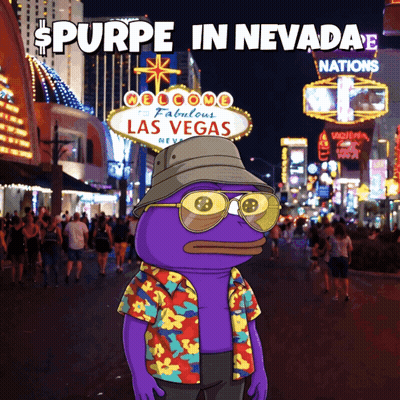 A Cartoon Character Standing In Front Of A Las Vegas Welcome Sign GIF