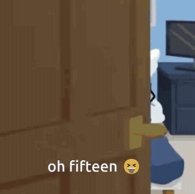 A Cartoon Character Wearing A Blue Hat With E = M + 1 On It GIF