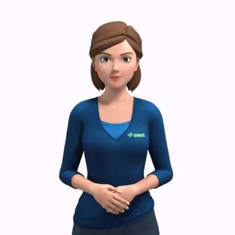 A Cartoon Character Wearing A Blue Shirt That Says Sinar On It GIF