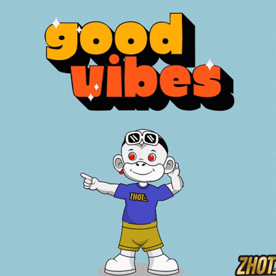 A Cartoon Character Wearing A Blue Shirt That Says Zhot GIF