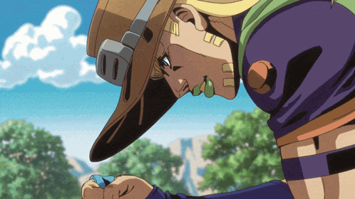 A Cartoon Character Wearing A Cowboy Hat And A Blue Shirt GIF