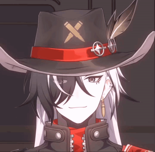 Cartoon Character Wearing Cowboy Hat With Feather GIF