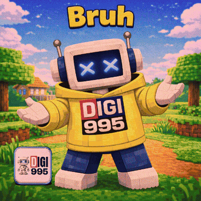 A Cartoon Character Wearing A Digi 995 Sweatshirt GIF