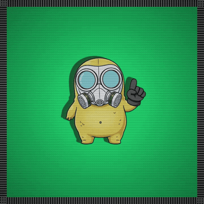A Cartoon Character Wearing A Gas Mask Giving A Thumbs Up Sign GIF