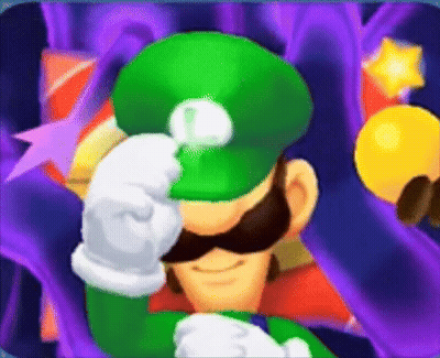 A Cartoon Character Wearing A Green Hat And White Gloves Is Giving A Thumbs Up . GIF