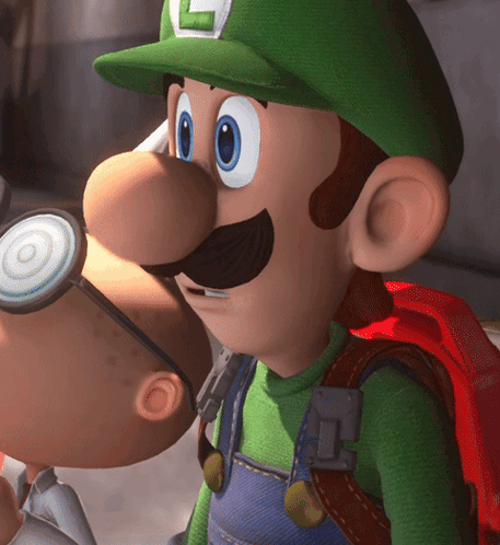 A Cartoon Character Wearing A Green Hat With The Letter G On It GIF