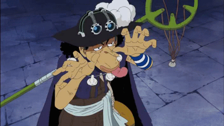 A Cartoon Character Wearing A Hat And A Cape Is Sticking Out His Tongue GIF