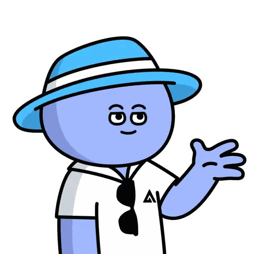 A Cartoon Character Wearing A Hat And Sunglasses Sticker