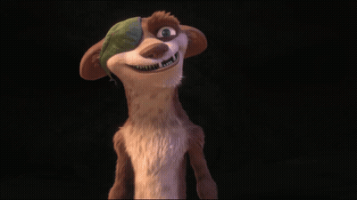 A Cartoon Character Wearing A Hat With A Green Patch On His Eye GIF