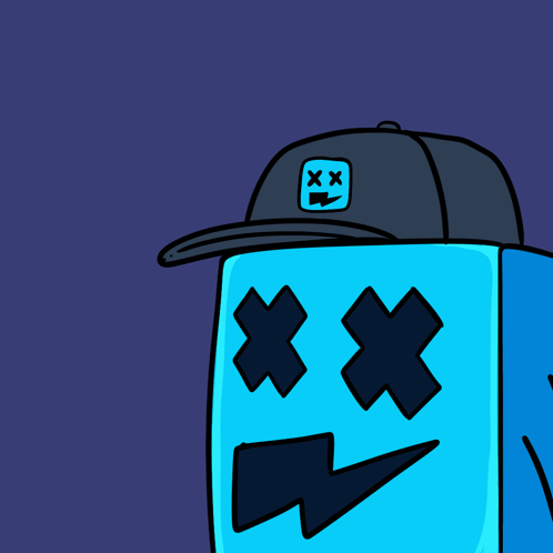 A Cartoon Character Wearing A Hat With A Lightning Bolt On It 'S Face GIF
