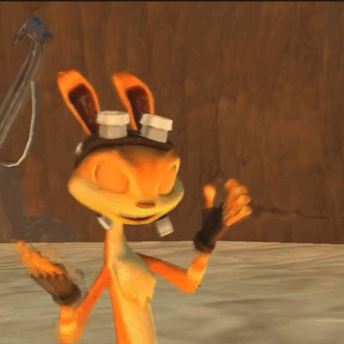 A Cartoon Character Wearing A Helmet And Goggles GIF