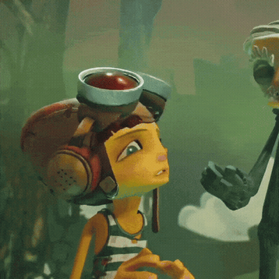 A Cartoon Character Wearing A Helmet And Goggles Is Giving A Thumbs Up GIF