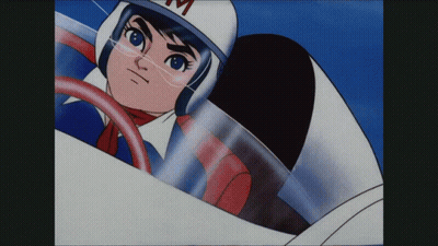 A Cartoon Character Wearing A Helmet With A Letter M On It GIF