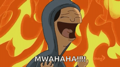 A Cartoon Character Wearing A Hoodie Is Laughing In Front Of A Fire Background . GIF