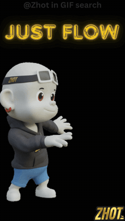 A Cartoon Character Wearing A Hoodie That Says Zhot GIF