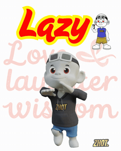 A Cartoon Character Wearing A Hoodie That Says Zhot On It GIF