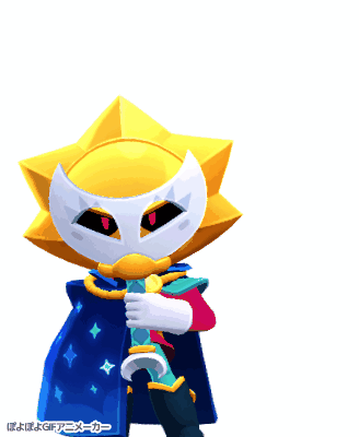 A Cartoon Character Wearing A Mask And Holding A Sword With Chinese Writing Below It GIF
