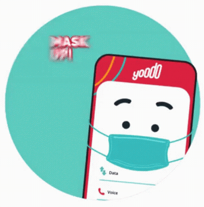 A Cartoon Character Wearing A Mask Points To A Phone That Says Yodo GIF