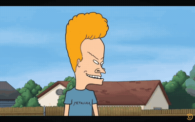 A Cartoon Character Wearing A Metallica Shirt GIF