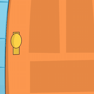 A Cartoon Character Wearing A Polar Bear Hat And Glasses Is Peeking Out Of A Door GIF