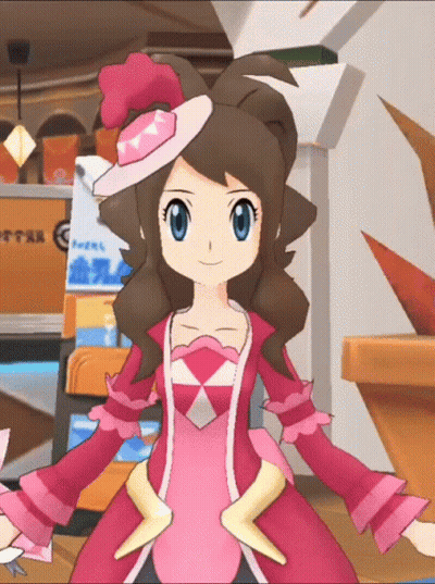 A Cartoon Character Wearing A Red Dress And A Hat GIF