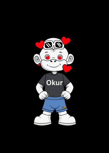 A Cartoon Character Wearing A Shirt That Says Okur GIF