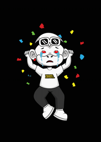A Cartoon Character Wearing A Shirt That Says Thot GIF