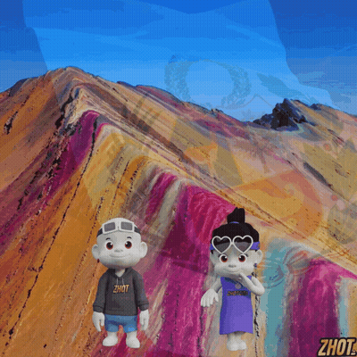 A Cartoon Character Wearing A Shirt That Says " Zhot " GIF
