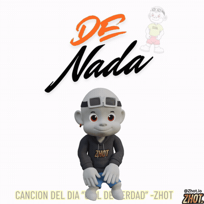 A Cartoon Character Wearing A Sweatshirt That Says ' Zhot ' On It GIF