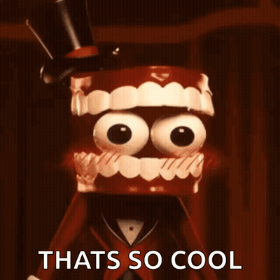 A Cartoon Character Wearing A Top Hat And A Bow Tie Says That 'S So Cool GIF