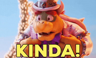 A Cartoon Character Wearing A Top Hat And A Purple Tie Says Kinda . GIF