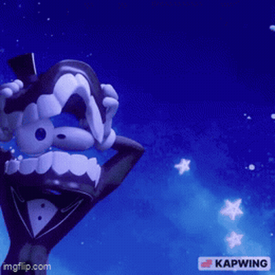 A Cartoon Character Wearing A Tuxedo And Top Hat With A Caption That Says Kapwing On It GIF