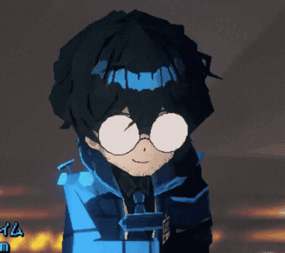 A Cartoon Character Wearing Glasses And A Headband With The Number 14 On It GIF