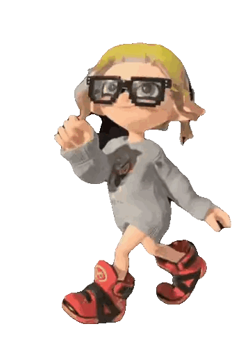 A Cartoon Character Wearing Glasses And A Sweater Is Standing On A White Background Sticker