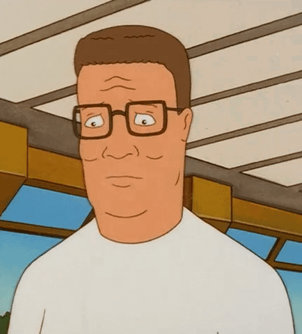 A Cartoon Character Wearing Glasses And A White Shirt . GIF