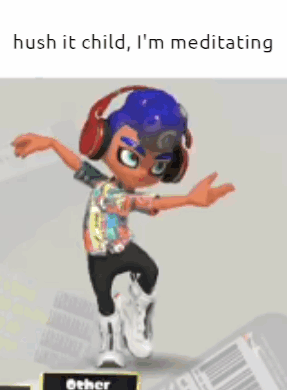 A Cartoon Character Wearing Headphones And A Hat Is Dancing . GIF