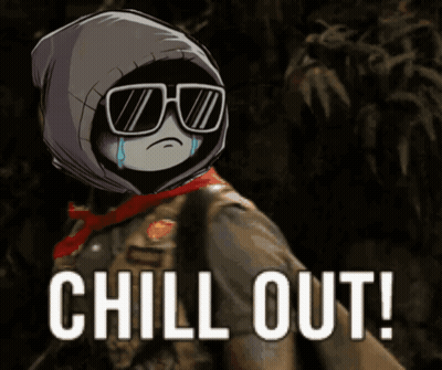 A Cartoon Character Wearing Sunglasses And A Hooded Jacket Says Chill Out GIF