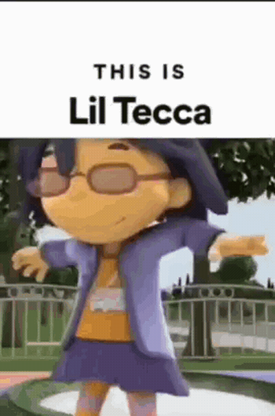 A Cartoon Character Wearing Sunglasses And A Purple Jacket Is Dancing . GIF