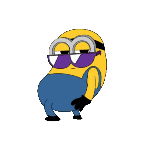 A Cartoon Character Wearing Sunglasses And Overalls Sticker