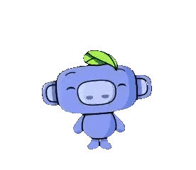 A Cartoon Character With A Banana On His Head Sticker