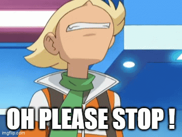 A Cartoon Character With A Bandage On His Eye Says Oh Please Stop ! GIF