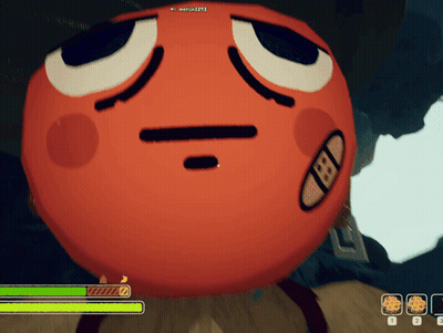 A Cartoon Character With A Bandage On His Face Is Being Played By King1991 GIF